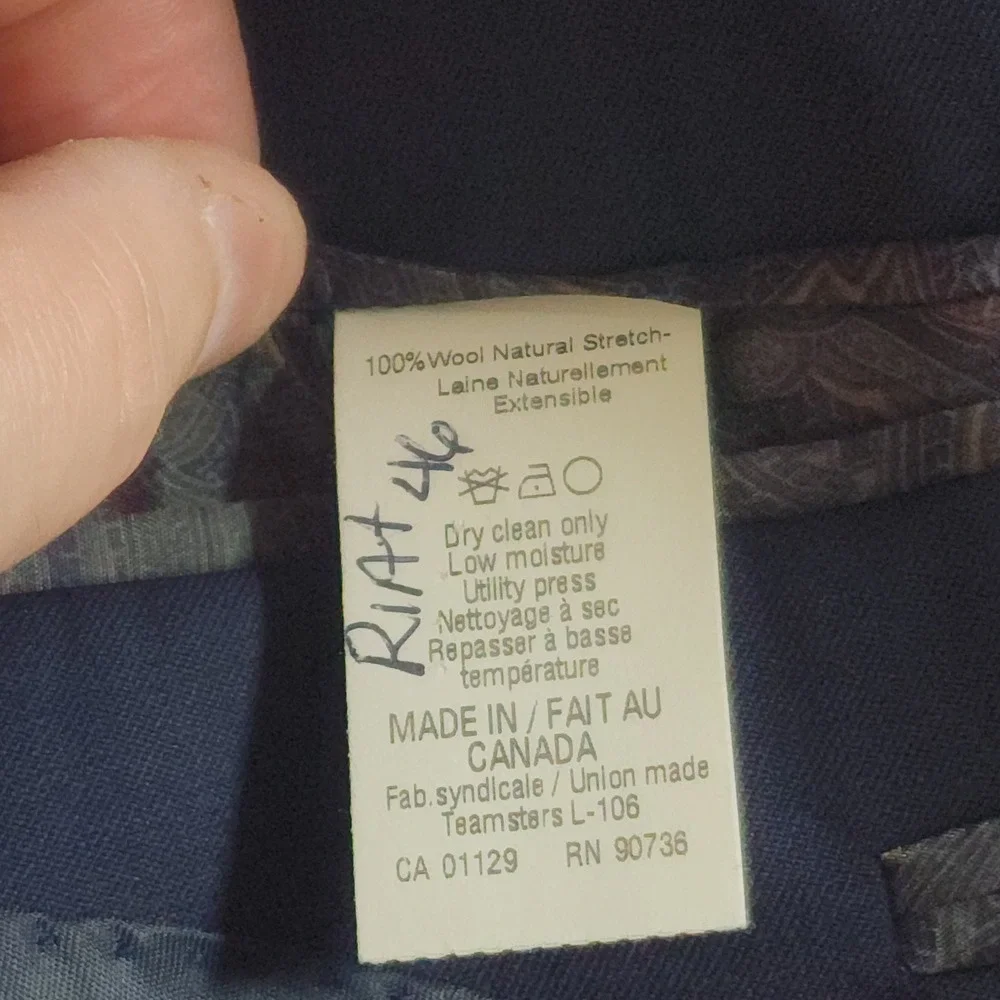 Lauren Ralph Lauren Mens 50R Navy Blue Blazer 100 Wool Two Button Sport Coat